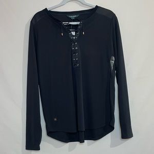 Brand New Ralph Lauren Lace Up Top